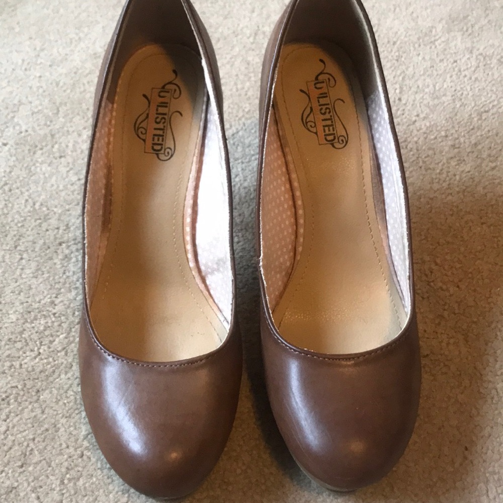 Lightly worn tan heels